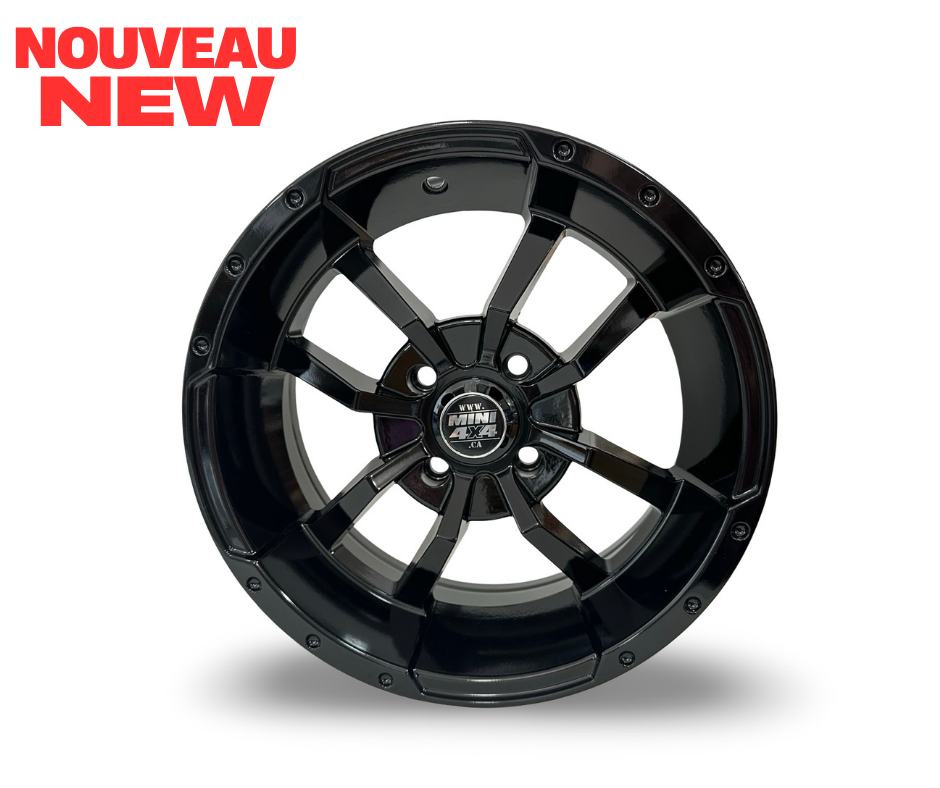 Roue 14 pouces, 4x100, 14x6 0mm offset - Noir