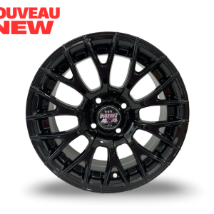 Roue 14 pouces multibranches, 4x100, 14x6 18mm offset - Noir