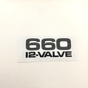 Autocollant 660 12 valve - blanc