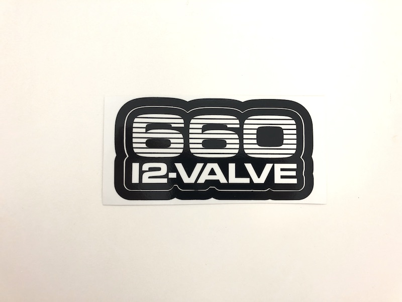 Autocollant 660 12 valve - noir
