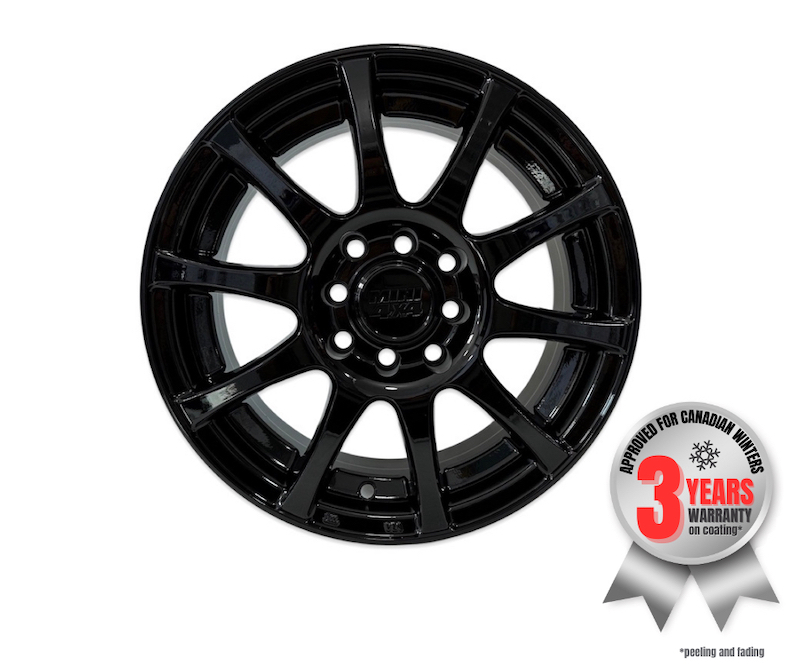 Roue 14 pouces 10-branches, 14x6 25mm offset - Noir