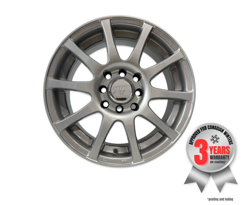 Roue 14 pouces 10-branches, 14x6 25mm offset - Gris