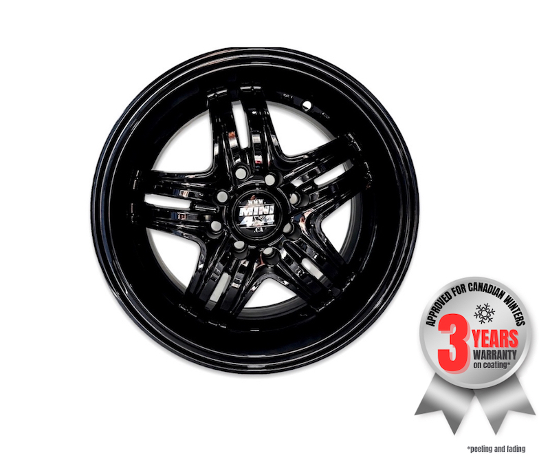 Roue 14 pouces MINI-N15, 14x6 15mm offset - Noir